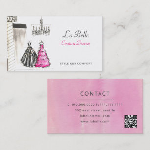 Fashion Boutique Couture Dressmaker  Business Card