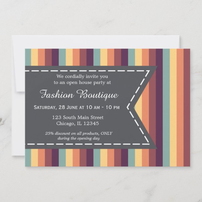Fashion boutique invitation (Front)