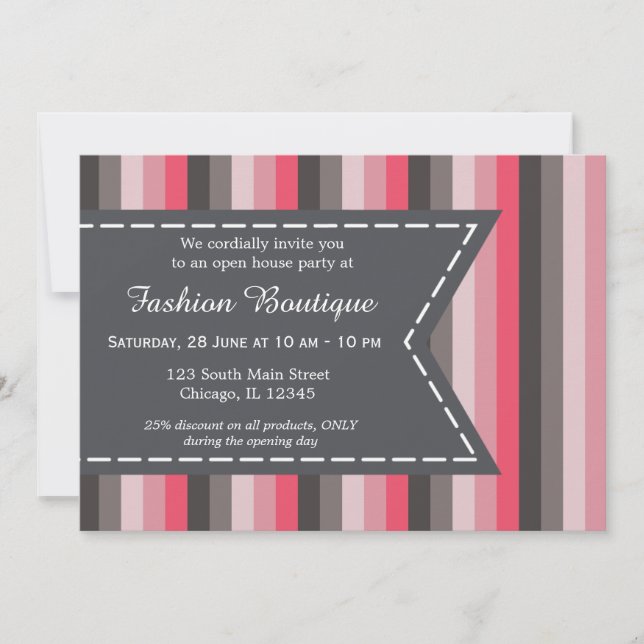 Fashion boutique invitation (Front)