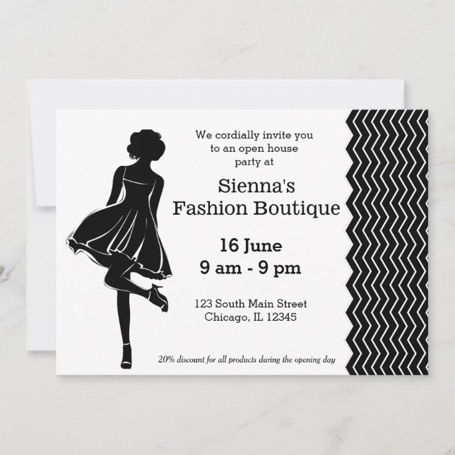 Fashion Boutique Invitation (Front)