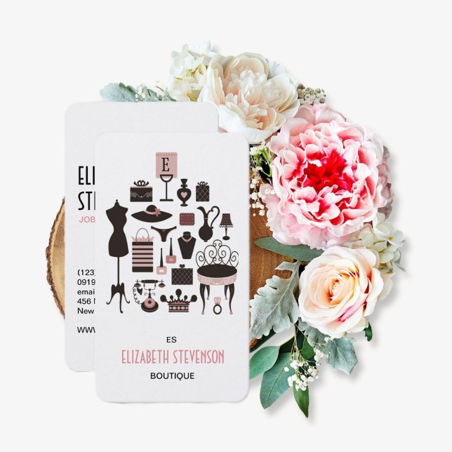 Fashion Boutique Women's Gifts Shop Business Card (Creator Uploaded)
