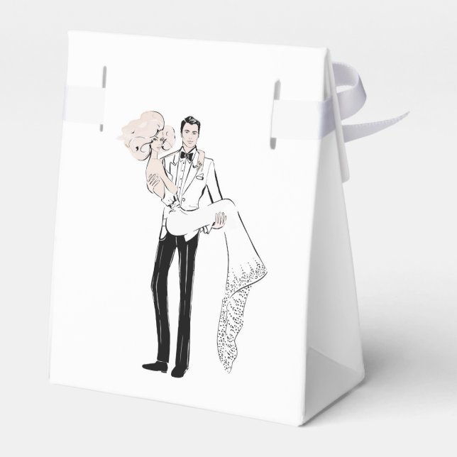 Fashion Bride and Groom Favour Box (Back Side)