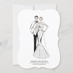 Fashion Bride and Groom Invitation