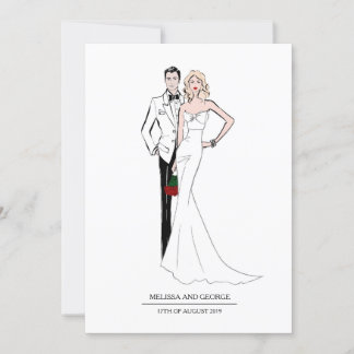 Fashion Bride and Groom Invitation