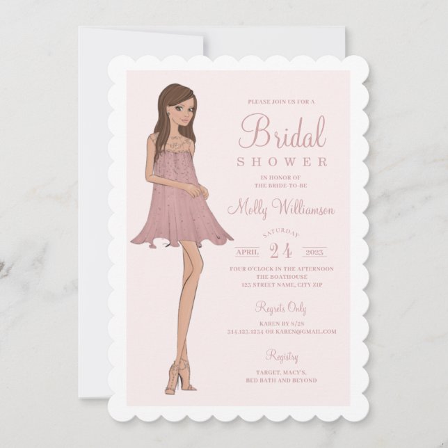 Fashion Bride Bridal Shower Invitation (Front)