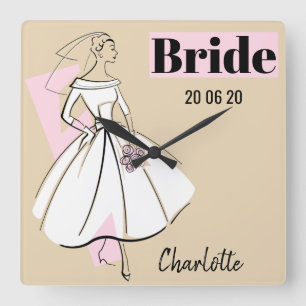 Fashion Bride Neutral Bride clock