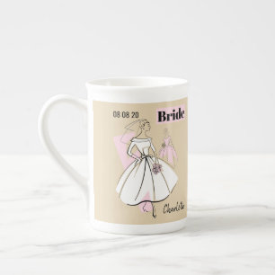 Fashion Bride Neutral Bride Name mug bone china