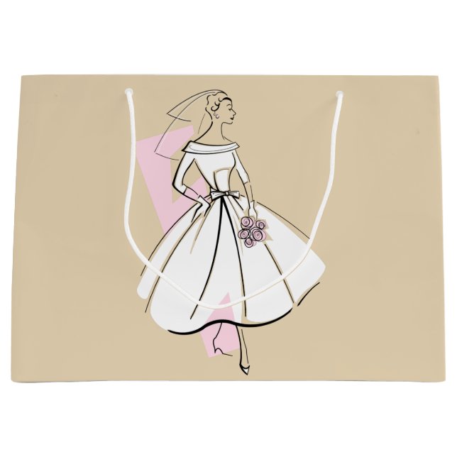Fashion Bride Neutral gift bag large (Front)
