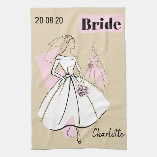 Fashion Bride Neutral Group Bride kitchen towel (Vertical)