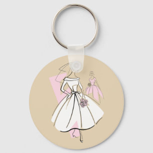 Fashion Bride Neutral Group keychain round