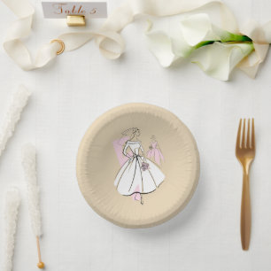 Fashion Bride Neutral Group paper plates