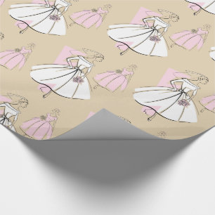 Fashion Bride Neutral Group wrapping paper