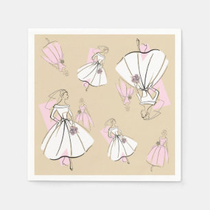Fashion Bride Neutral Multi paper napkins