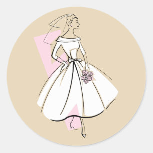 Fashion Bride Neutral sticker round