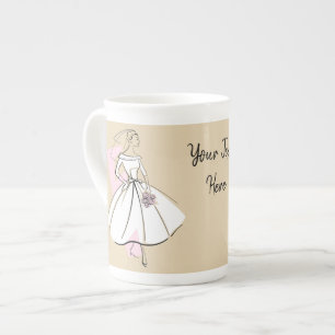 Fashion Bride Neutral Text mug bone china
