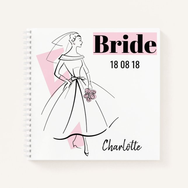 Fashion Bride Pink Bride notebook square (Front)