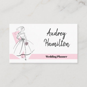 Fashion Bride Pink business card pink back