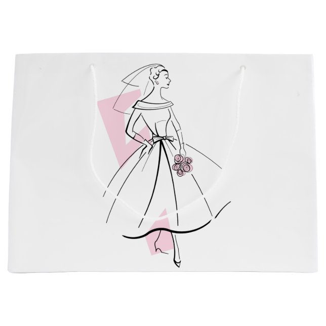 Fashion Bride Pink gift bag large (Front)