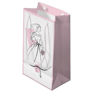 Fashion Bride Pink gift bag small pink
