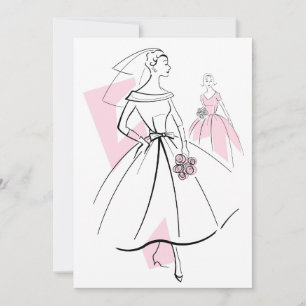 Fashion Bride Pink Group bridal shower invitation