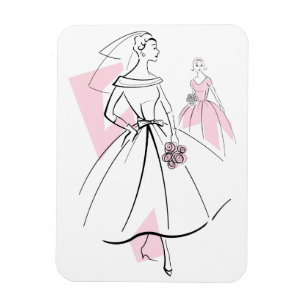 Fashion Bride Pink Group flexible magnet