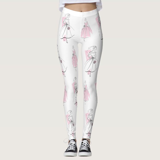 Fashion Bride Pink Group leggings (Front)