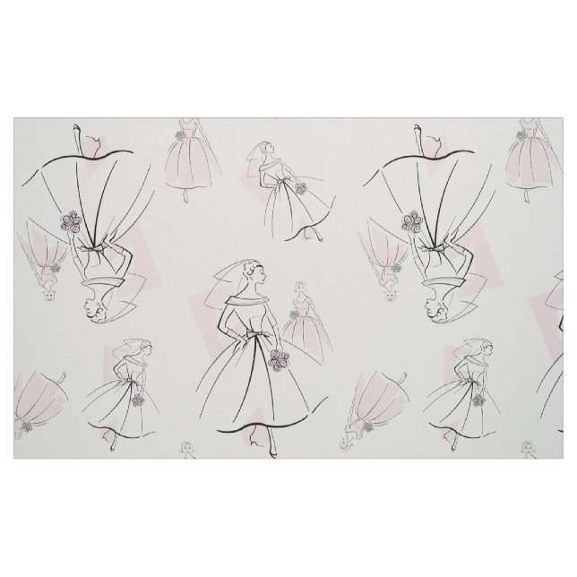 Fashion Bride Pink Group Multi large pattern Fabric (Fat Quarter)