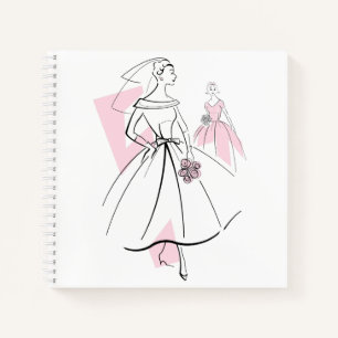 Fashion Bride Pink Group notebook square