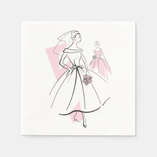 Fashion Bride Pink Group paper napkins