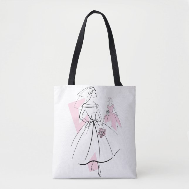 Fashion Bride Pink Group tote multi back Bag (Front)