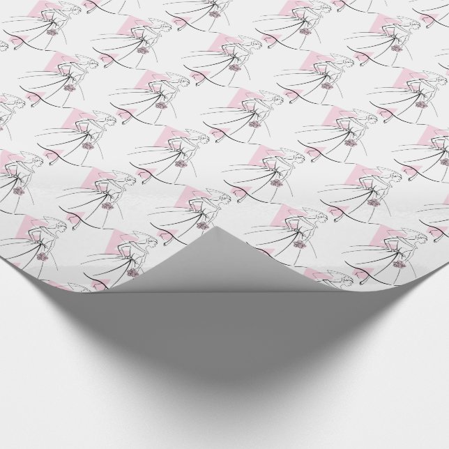 Fashion Bride Pink Multi wrapping paper (Corner)