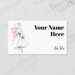 Fashion Bride Pink Side business card