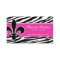Fashion Business Card Fleur de lis zebra pink