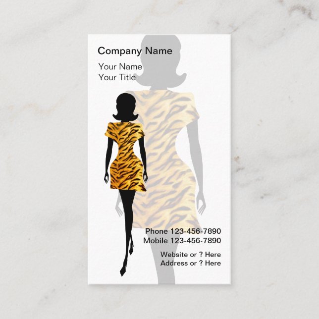 Fashion Business Cards (Front)