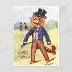 Fashion Cat by Louis Wain Card
