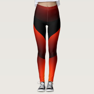 Fashion Chic Rust Black Contemporary Designer Leggings