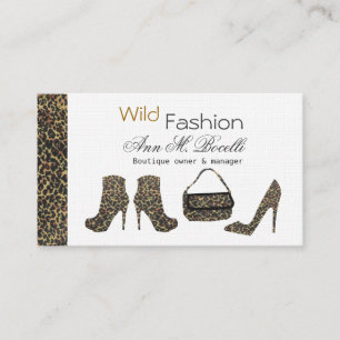Fashion  Chic  Trendy Lady  Stilettos Shoes Purse Business Card