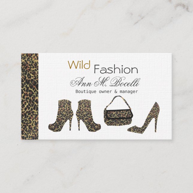 Fashion  Chic  Trendy Lady  Stilettos Shoes Purse Business Card (Front)