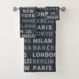 Fashion Cities Bath Towel Set