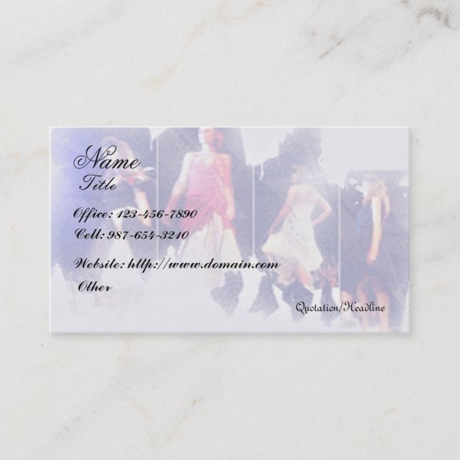 Fashion/Clothing Designer Business Card (Front)