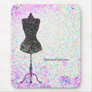 Fashion Confetti Mannequin Modern Personalised Mouse Mat