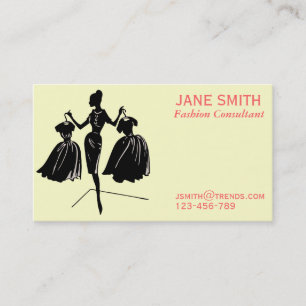 Fashion Consultant freelance professional Business Card
