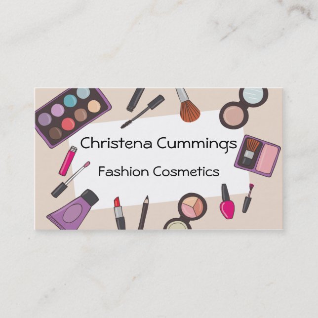 Fashion Cosmetics Business Card (Front)
