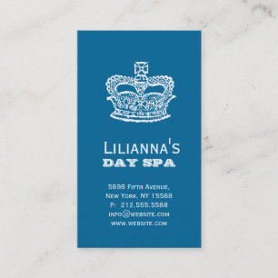 Fashion Crown Salon Spa Denim blue Appointment Card