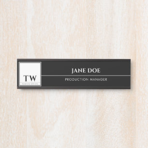 Fashion Design Black Door Sign