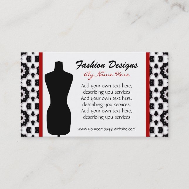 Fashion Design Business Card (Front)