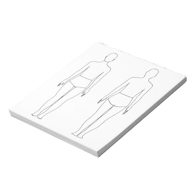 Fashion Design Figure Notepad (Rotated)