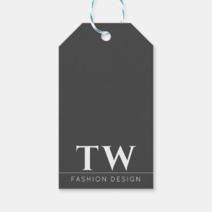 Fashion Designer Black Gift Tags