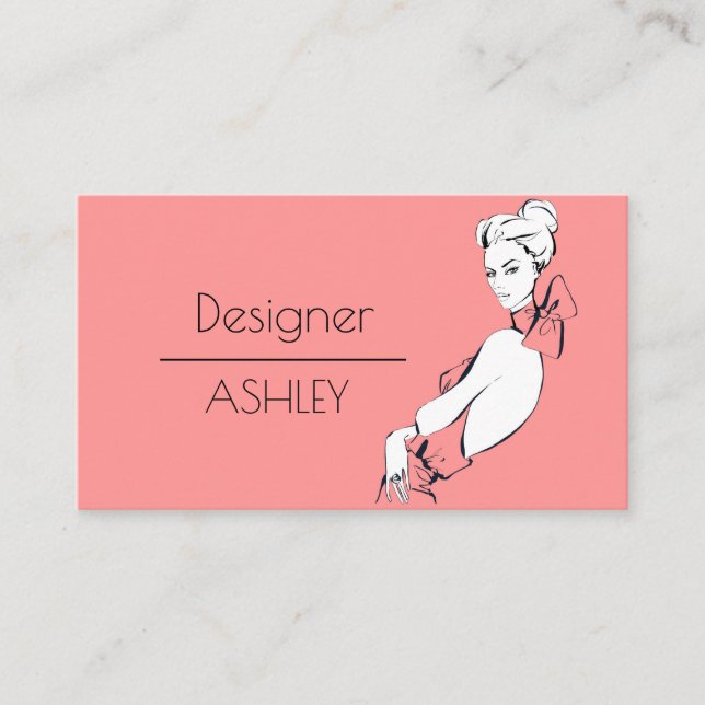 Fashion designer business card (Front)