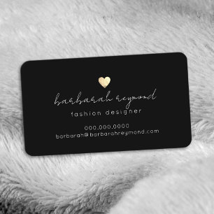 Fashion Designer (custom profession) black Business Card